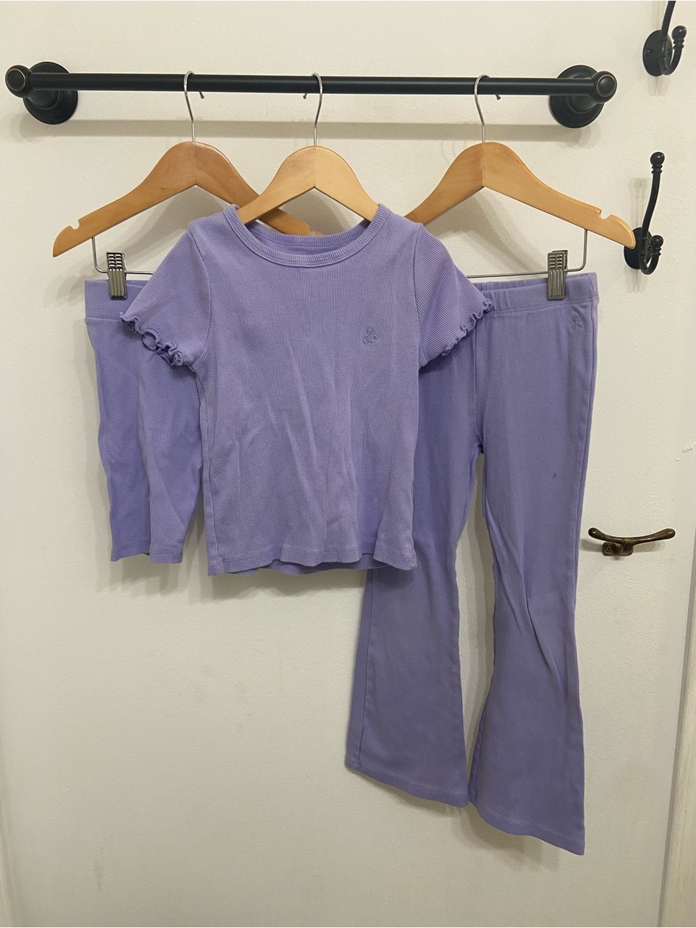 GAP Kids Girls Lilac Three-Piece Top & Flared Pants & Shorts Set